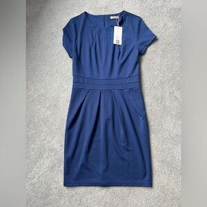 Acevog Classic Navy Midi Dress